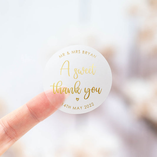 'A Sweet Thank You' Stickers