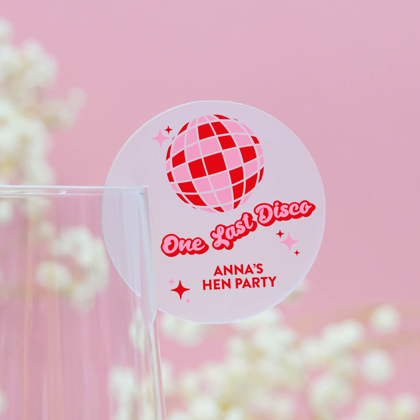 'One Last Disco' Acrylic Drink Tags