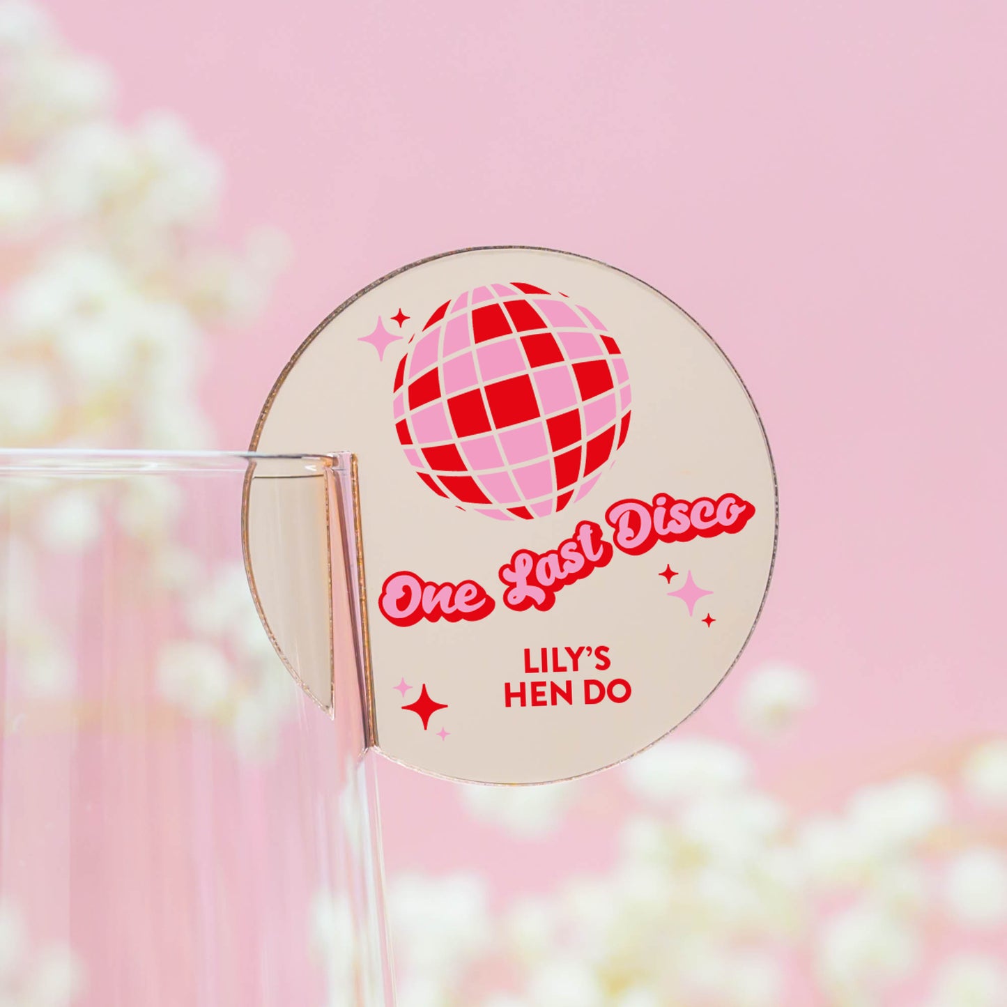 'One Last Disco' Acrylic Drink Tags