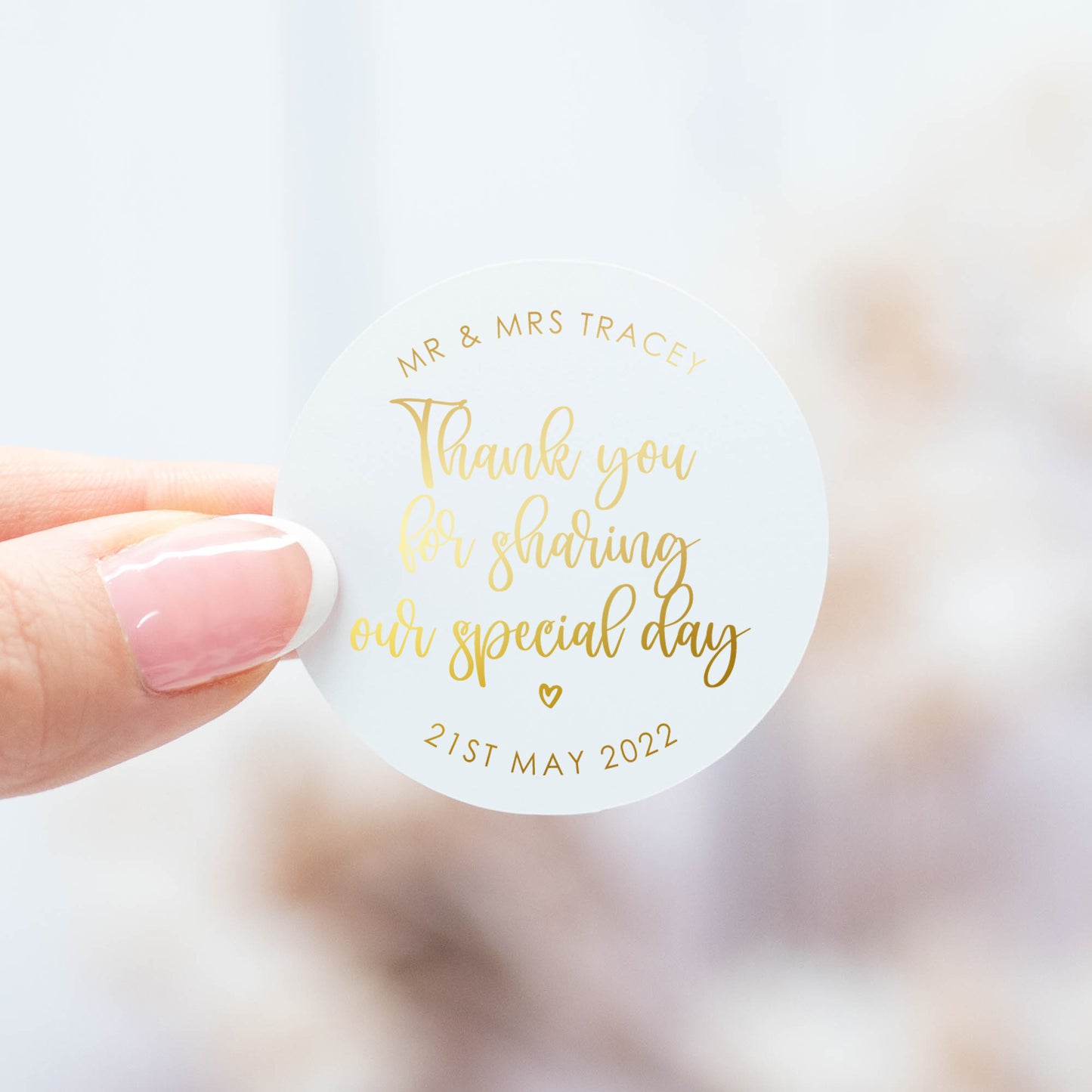 'Thank You For Sharing Our Special Day' Stickers