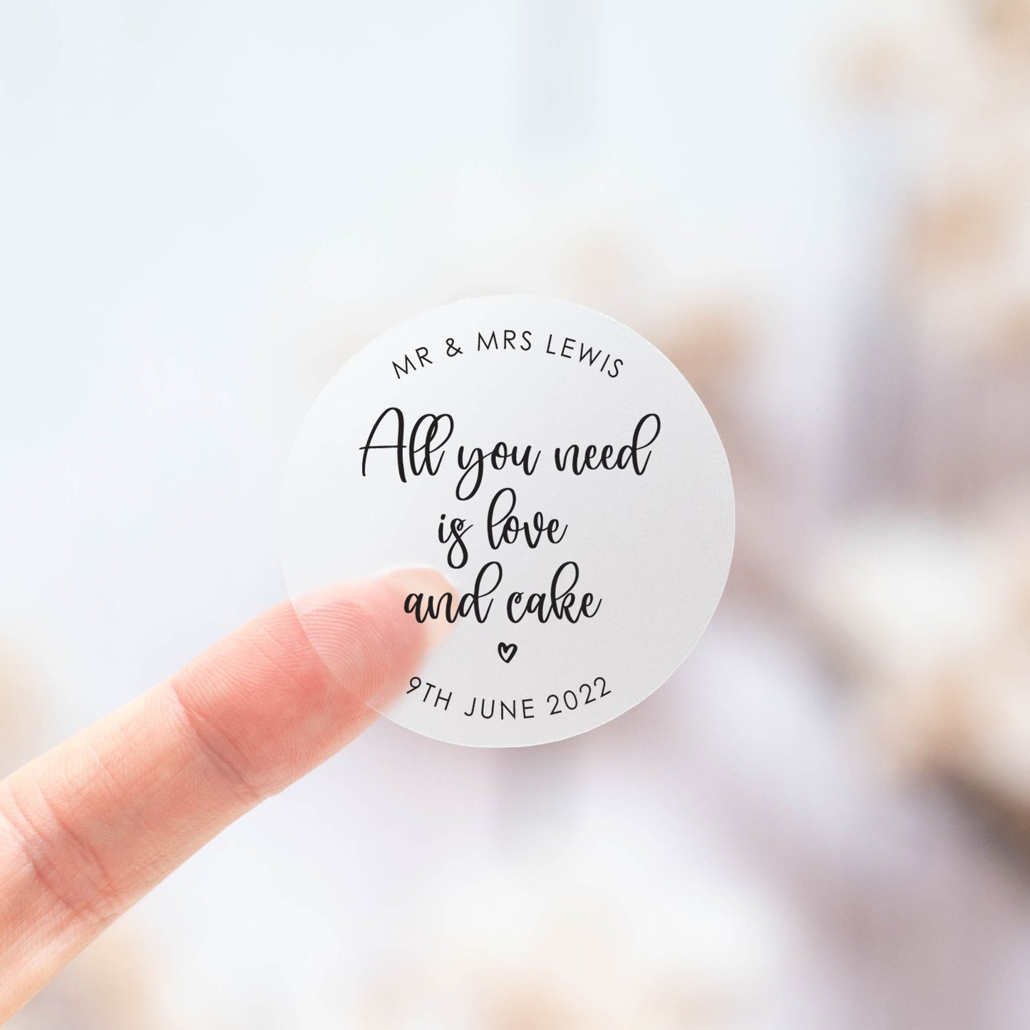 'All You Need Is Love And Cake' Stickers