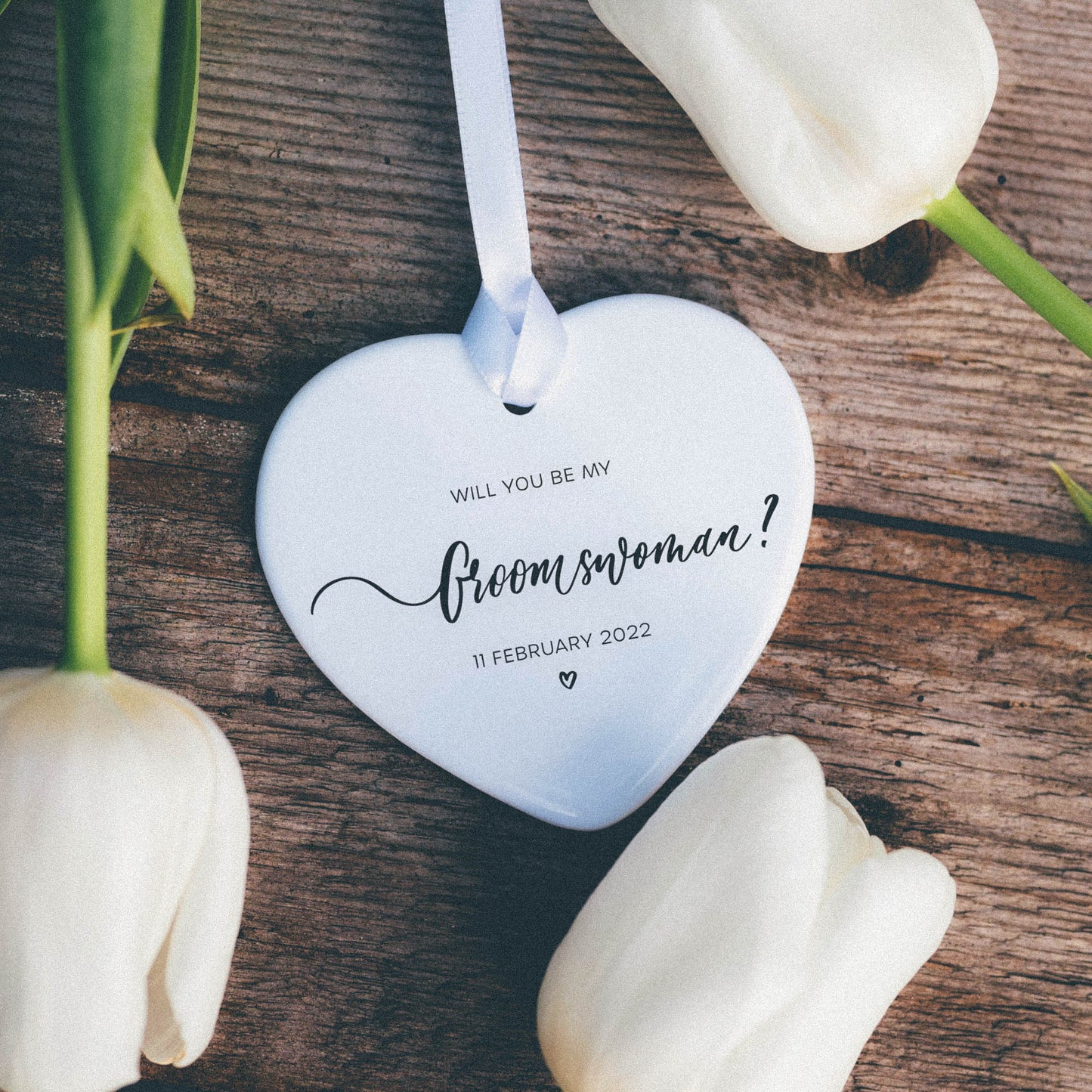 'Will You Be My Groomswoman?' - Ceramic Ornament