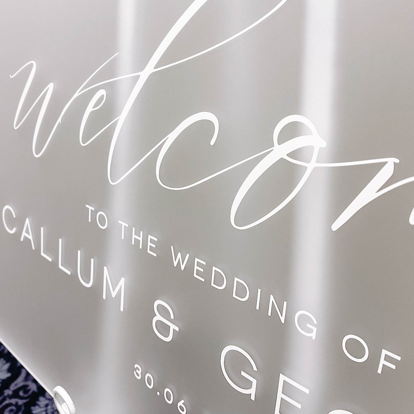 Frosted Acrylic Welcome Sign