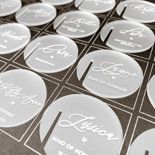 Frosted Acrylic Drink Tags