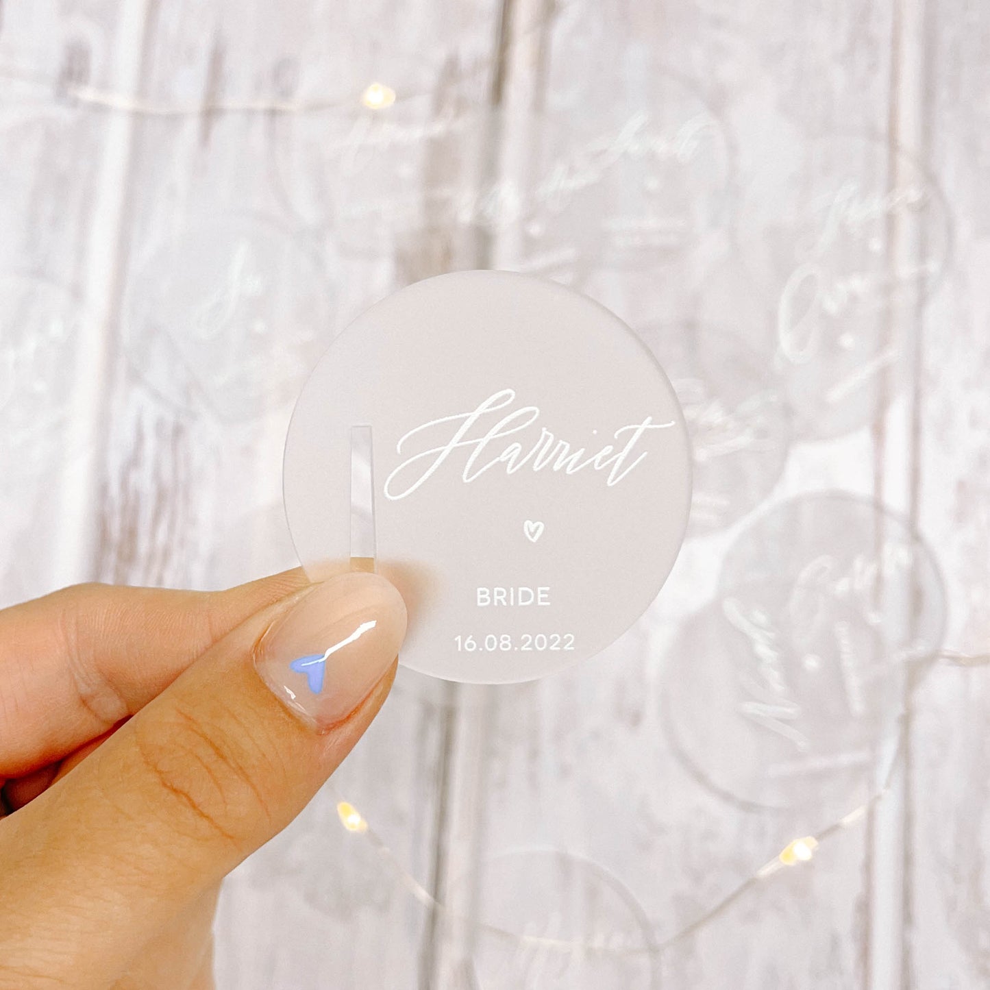 Frosted Acrylic Drink Tags