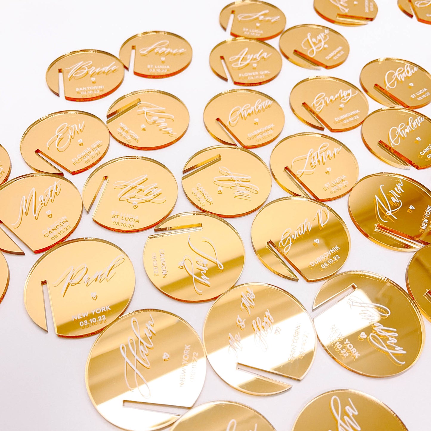 Gold Mirror Drink Tags