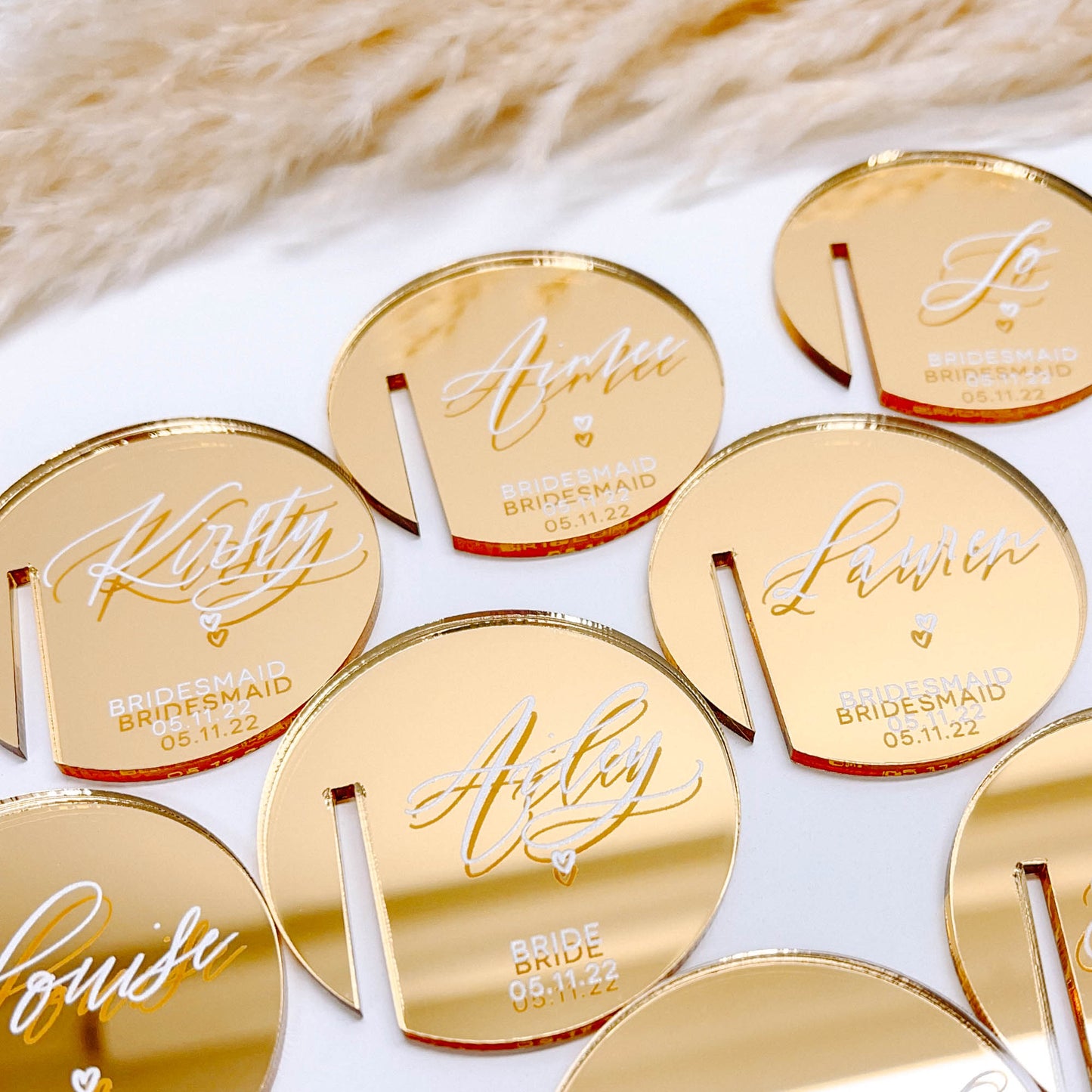 Gold Mirror Drink Tags