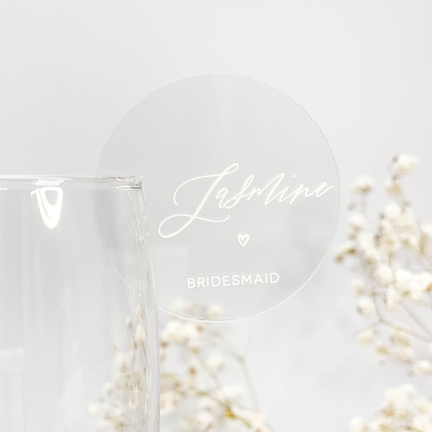 Clear Acrylic Drink Tags