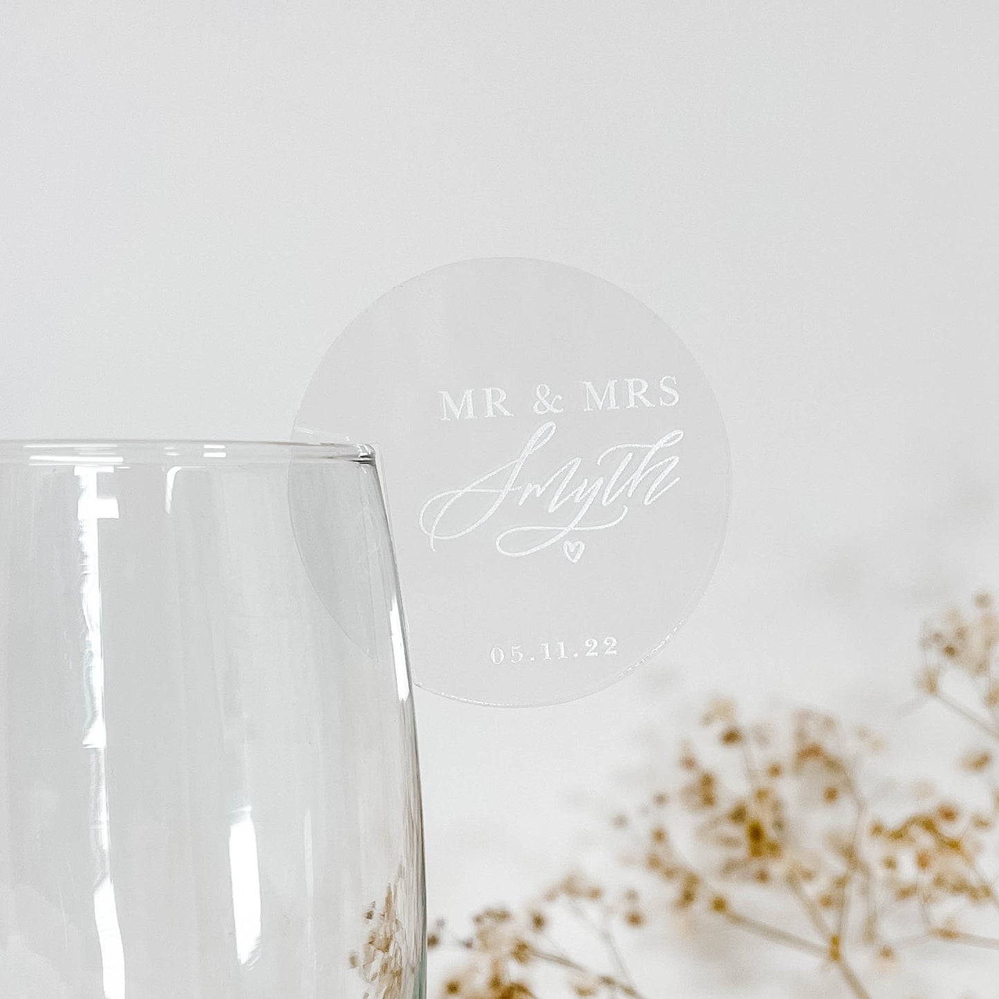 Clear Acrylic Drink Tags