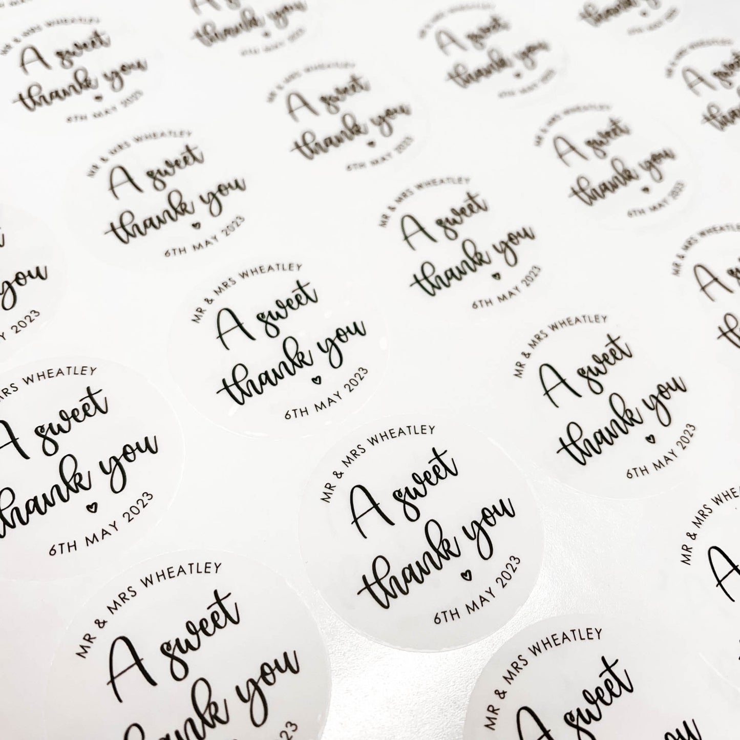 'A Sweet Thank You' Stickers