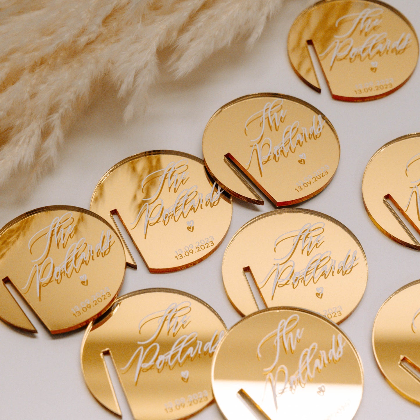 Gold Mirror Drink Tags