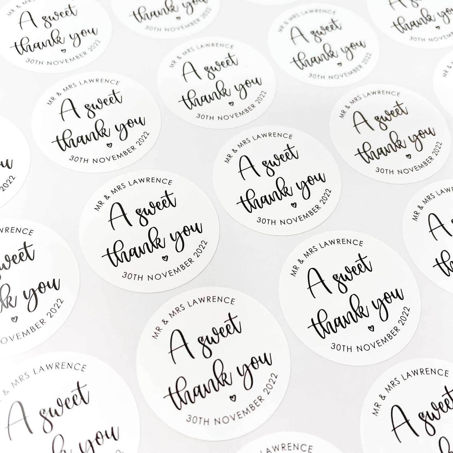 'A Sweet Thank You' Stickers