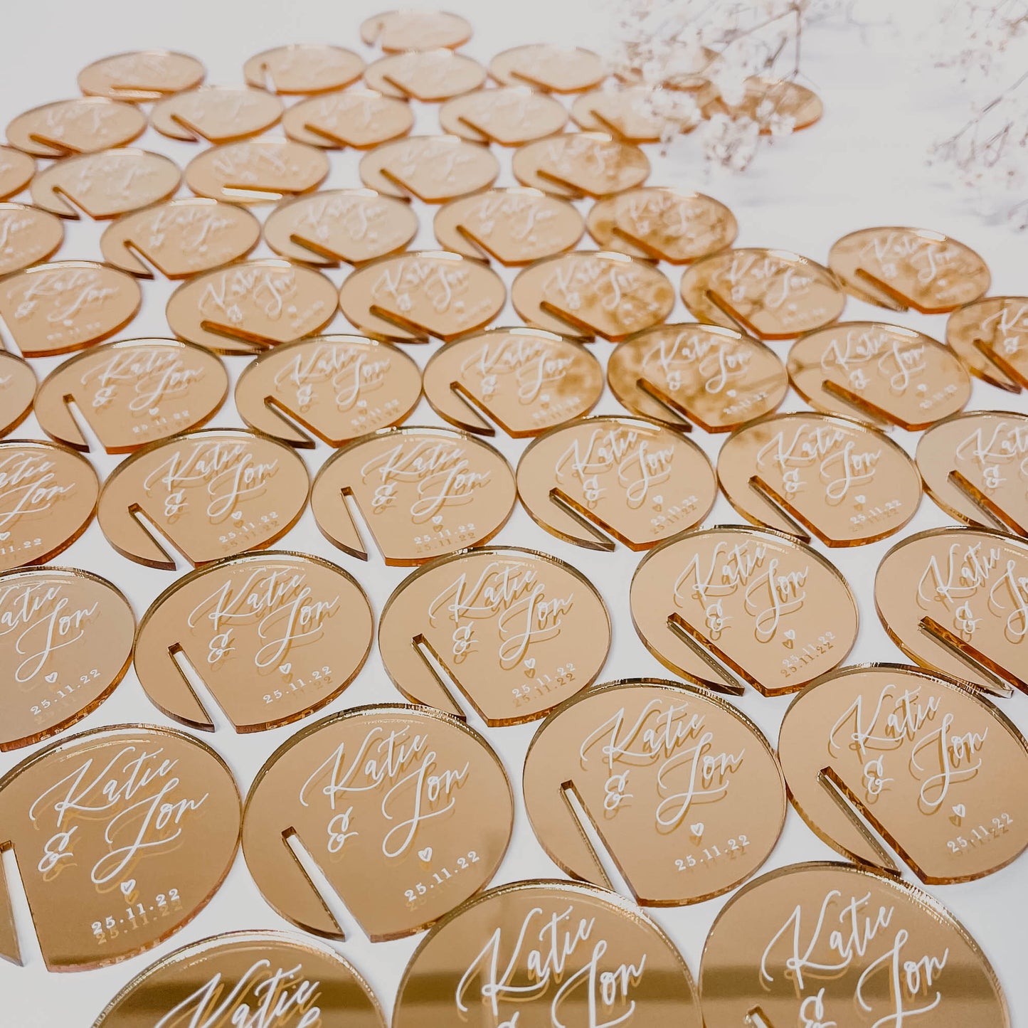 Gold Mirror Drink Tags