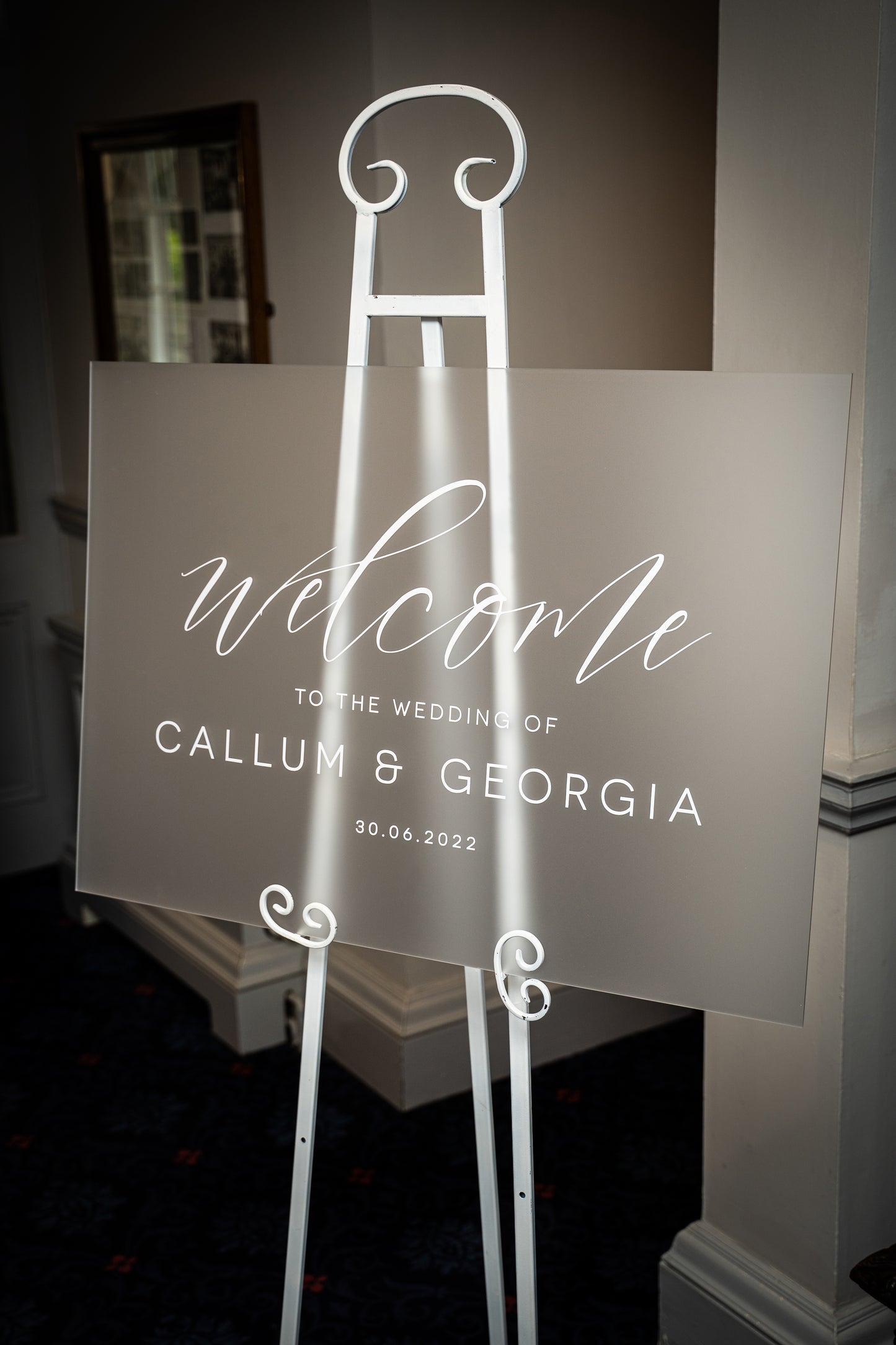 Frosted Acrylic Welcome Sign