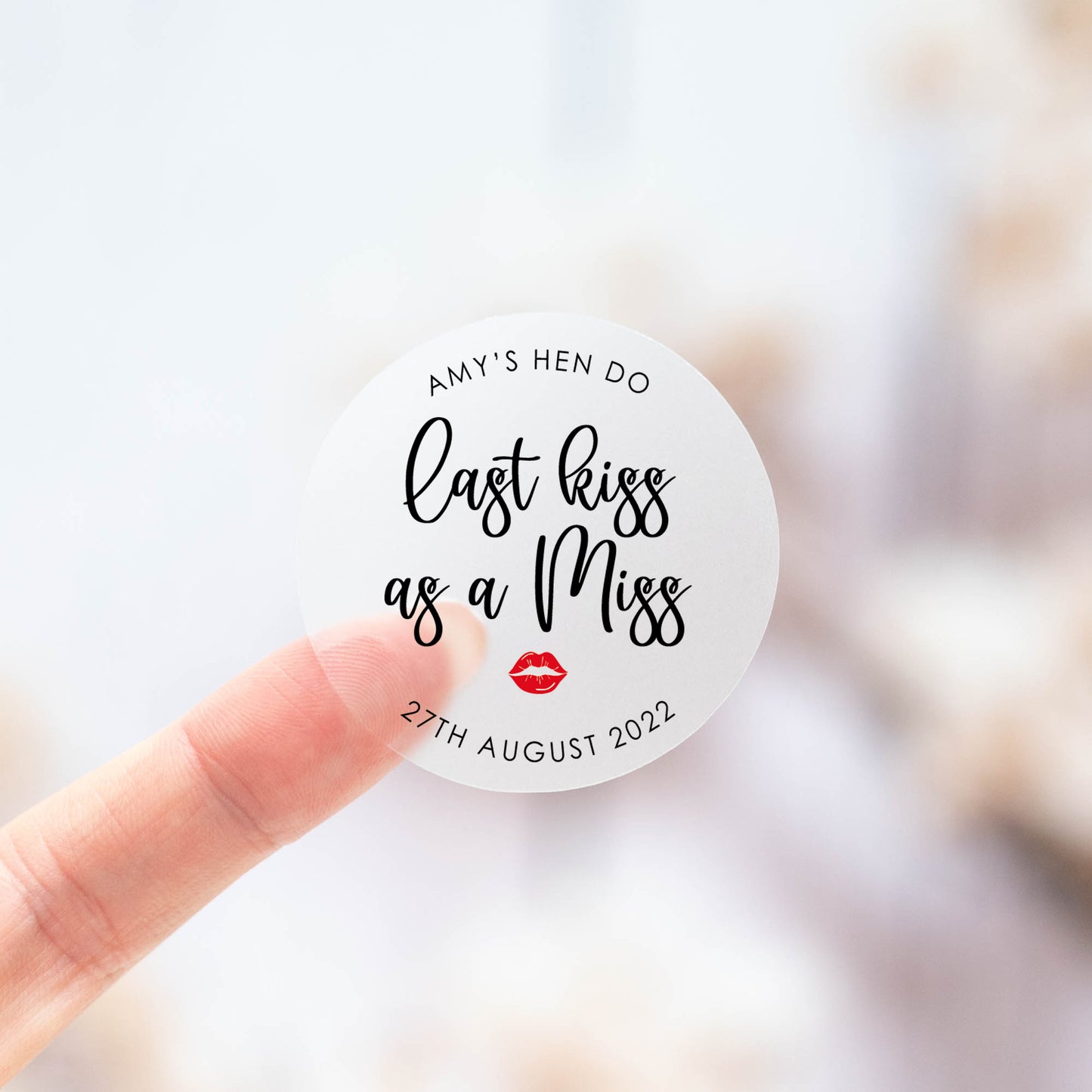 'Last Kiss As A Miss' Stickers