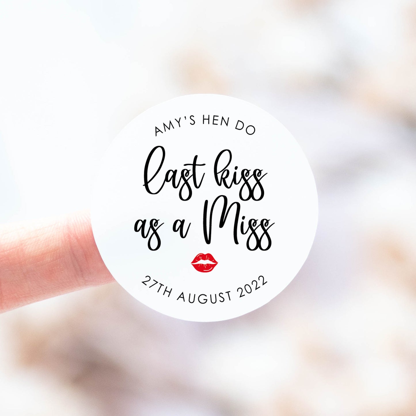 'Last Kiss As A Miss' Stickers