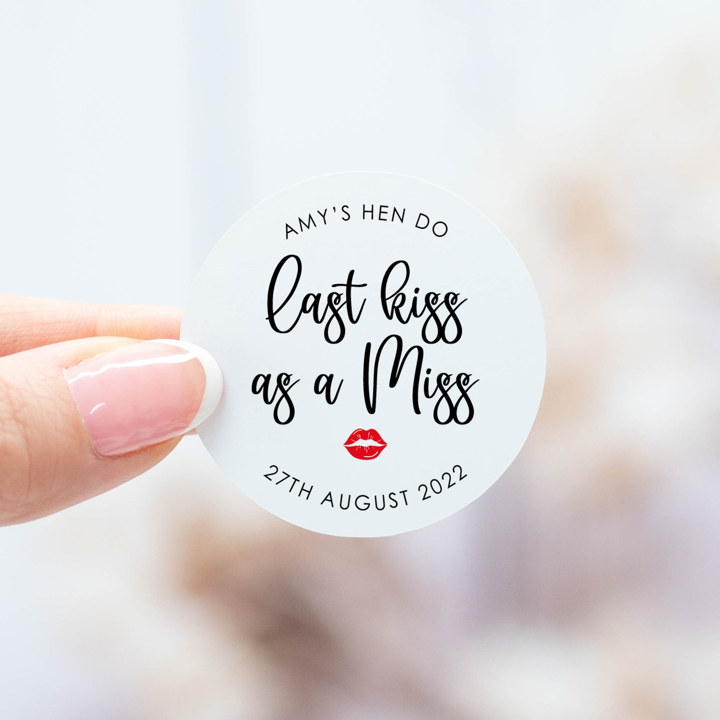 'Last Kiss As A Miss' Stickers