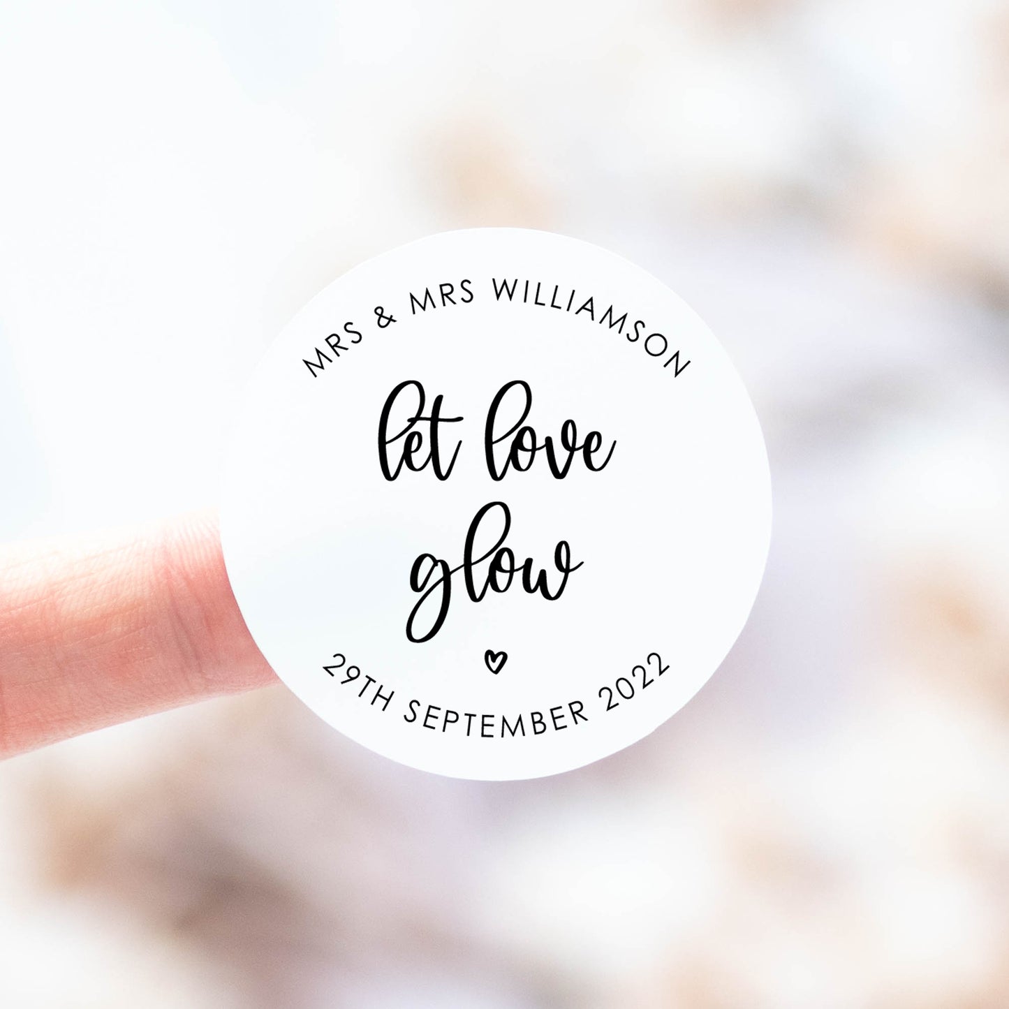 'Let Love Glow' Stickers