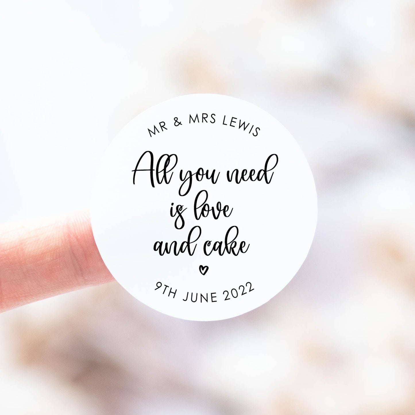 'All You Need Is Love And Cake' Stickers