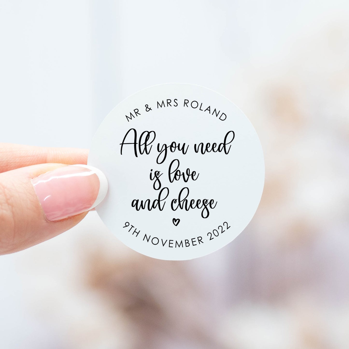 'All You Need Is Love And Cheese' Stickers