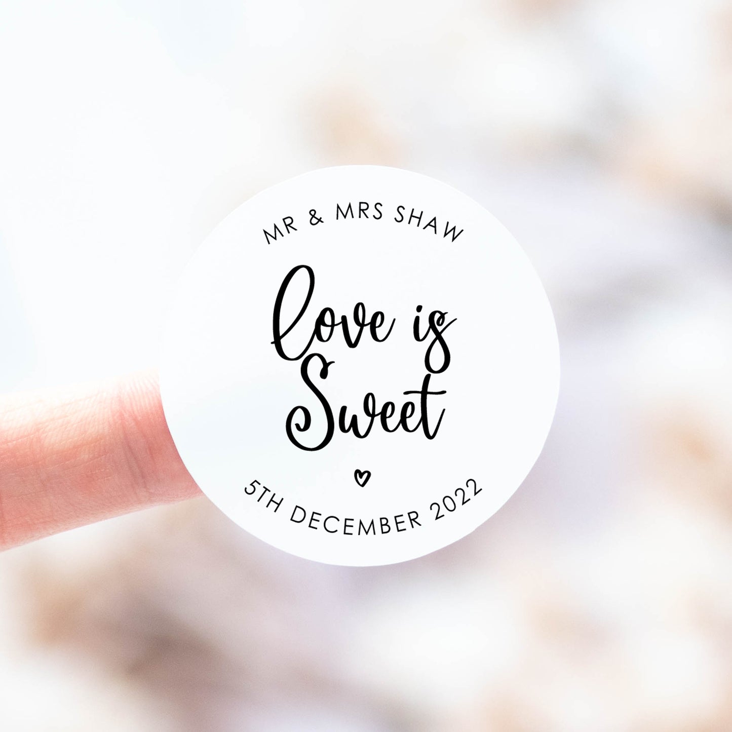 'Love Is Sweet' Stickers